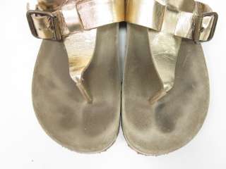 KORS MICHAEL KORS Bronze Metallic Thong Sandals Sz 9  