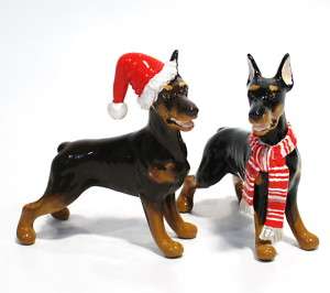 DOBERMAN PINSCHER CHRISTMAS GIFT DOG S&P SHAKER DECOR  