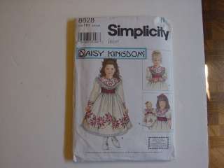 Simplicity pattern Daisy Kingdom 8828 HH 3,4,5,6 1999 039363232063 