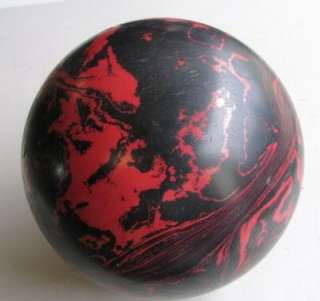 Black & Fire Red Bowling Ball Brunswick & Bag  
