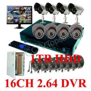 16 CH CCTV NETWORK DVR SECURITY IR CAMERAS SYSTEM 1TB  
