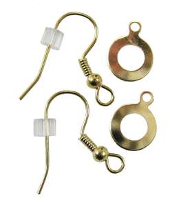 This auction is for (2) FUSEWORKS MICROWAVE KILN GOLD EARRING BAIL 