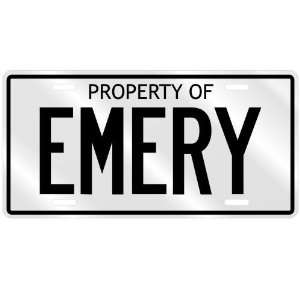  NEW  PROPERTY OF EMERY  LICENSE PLATE SIGN NAME