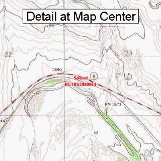  USGS Topographic Quadrangle Map   Speed, Kansas (Folded 
