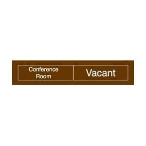   Engraved, Conference Room In Use/Vacant, 2 X 10, Brown, 2 Ply Pla