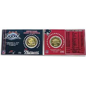  Patriots Highland Mint Super Bowl XXXIX Champs Coin & Card 
