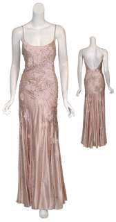 Romantic Silk SUE WONG Beaded Pink Dress Gown 10 NEW  