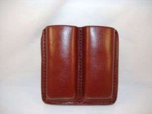 LEATHER DOUBLE MAGAZINE POUCH 4 SPRINGFIELD/TAURUS 1911  