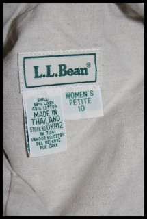 Linen / Cotton Blazer / Jacket LL BEAN Oatmeal  Sz 10P  