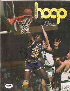 Karl Malone Signed Hoop Magazine Utah Jazz PSA/DNA NBA  