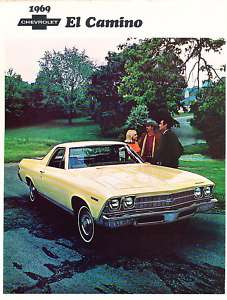 1969 Chevrolet El Camino Sales Brochure Book SS  