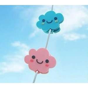  BDS   Cute Cartoon (2 Pieces of Smile Face   Blue + Pink 