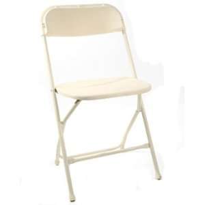  500 lb. Max Ivory Poly Performance Folding Chair 