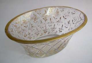  Beykoz glass centerpiece / bowl. Traditional Beykoz gold gilded 