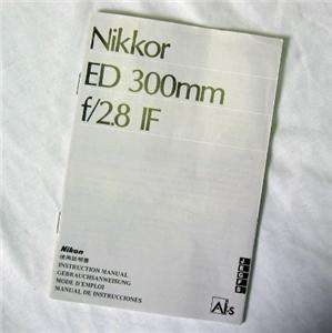 Nikon Nikkor 300mm ED 12.8 Telephoto Lens, TC 14B 1.4x Teleconverter 