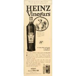 1918 Ad Heinz 57 Pure Malt Cider Vinegar WWI Bottle   Original Print 