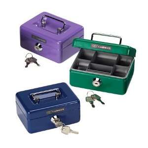   Lockin 5 x 4 Metal Cash Box with 2 Keys, in Green Toys & Games