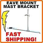 Adjustable Eave Mount TV Antenna Mast Gable Roof Bracket