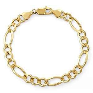  14k Yellow Gold Figaro Mens Bracelet (8) Jewelry