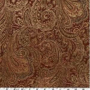  60 Wide Chenille Jacquard Paisley Burgundy Fabric By The 