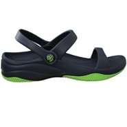 Dawgs Youths Premium 3 Strap Sandal   Navy/Green 