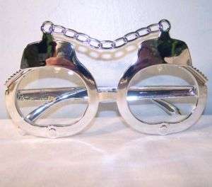 HANDCUFFS PARTY GLASSES sunglasses funny cuffs vision  