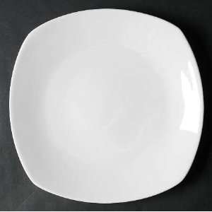 Tabletops Unlimited Quattro White Dinner Plate, Fine China Dinnerware 