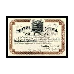  Manufacturers Maritime Bank 20x30 poster