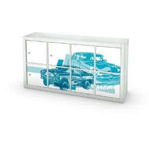    Cool Chrome Decal for IKEA Expedit Bookcase 2x4