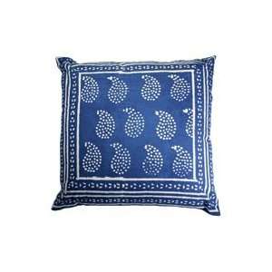 Indian Home Accent   Paisley Block Printed Decorative Pillow  
