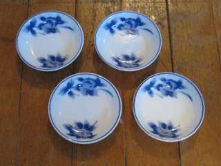 White Jade Asian Style Porcelain 3 Sauce Bowls Nice  