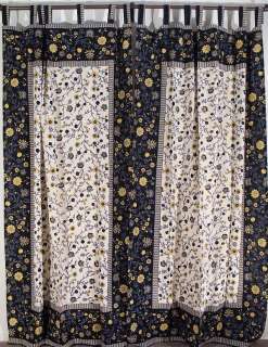Cotton Ethnic Traditional Indian Sari Window Curtains  