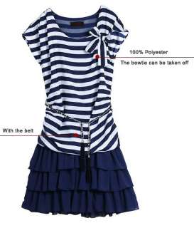 New Stripe Chiffon One piece Dress Mini L XXXLq2011  