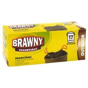 Brawny Essentials Drawstring Outdoor Garbage Bags   30 GAL  