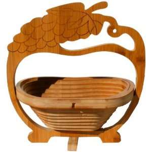  Grapes Collapsible Fruit Bowl   Dark Oak