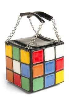 The Gleaming Cube Handbag   Multi, Red, Yellow, Green, Blue, White 