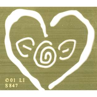 Lasting Impressions Brass Embossing Template 2.75X6 Heart With Rose 
