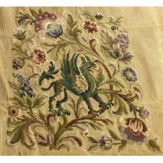     PREWORKED Needlepoint Canvas   Antique * Dragon* Jacobean  