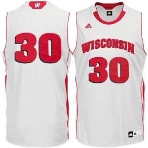  adidas Wisconsin Badgers #30 Replica Basketball Jersey 