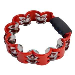   Tambourine   32 Jingles   Red (Includes Complimentary Mini Guitar
