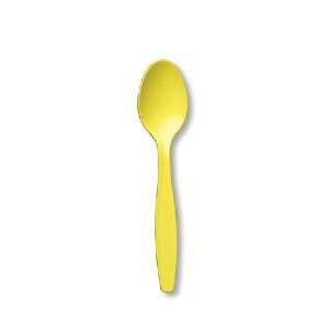  Mimosa Yellow Plastic Spoons   600 Count Health 
