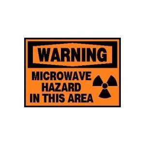 WARNING Labels MICORWAVE HAZARD IN THIS AREA (W/GRAPHIC) Adhesive Dura 