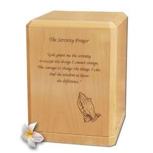  Serenity Prayer Classic Maple Wood Cremation Urn