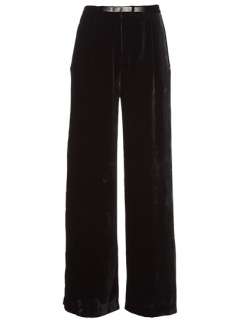 Acne Velvet Wide Leg Trouser   Start   farfetch 