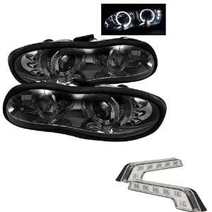 Carpart4u Chevy Camaro Halo LED Smoke Projector Headlights and LED Day 