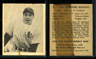 1948 Bowman PHIL RIZZUTO Rookie Yankees RC SP# 8 EX  