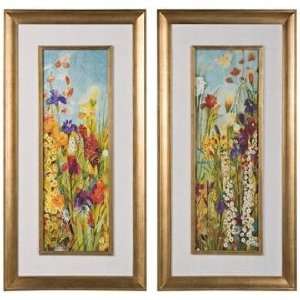  Uttermost Set of 2 Merriment I, II Framed Floral Wall Art 