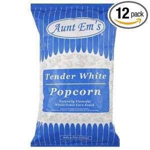 Aunt Ems Tender White Popcorn, 5.5 Ounce Bags (Pack of 12)  
