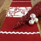  Passion Suede Scarlet Trimmed Table Runner