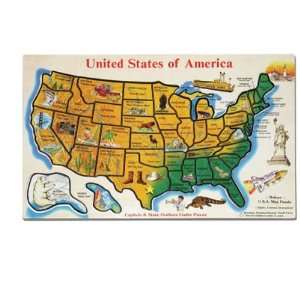  United States & The World Jigsaw Puzzles (Set Of 2) Toys & Games